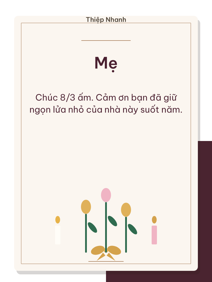Thiệp 8/3 nến