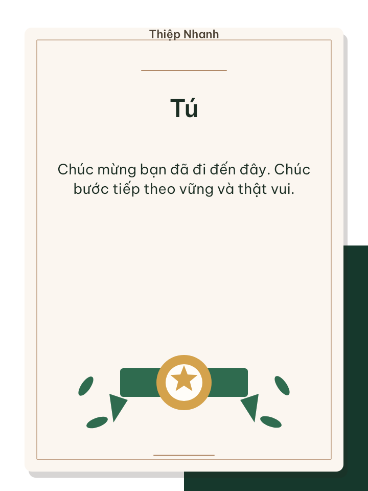 Thiệp chúc mừng xanh