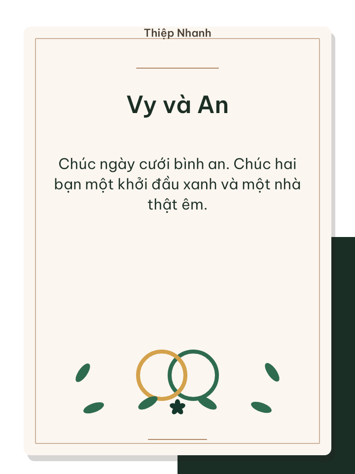 Thiệp cưới xanh