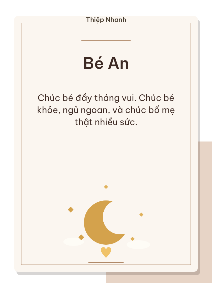 Thiệp đầy tháng