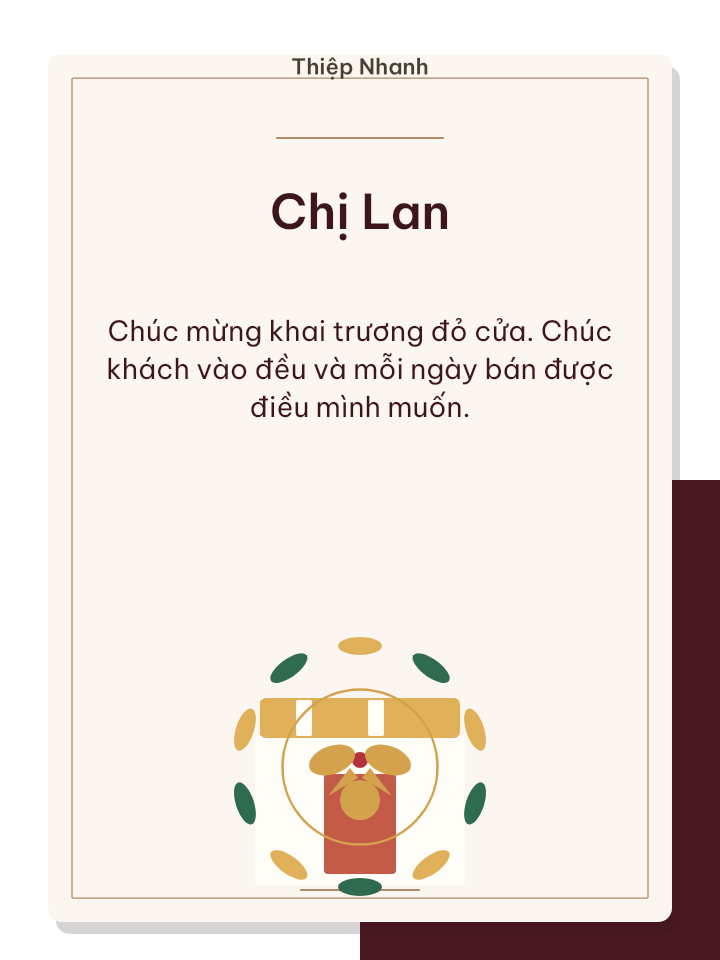 Thiệp khai trương đỏ