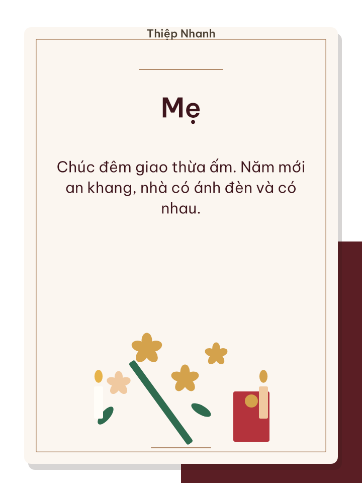 Thiệp Tết nến